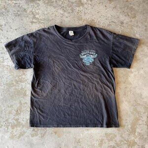 Harley Davidson Men's Black and Blue T-shirt